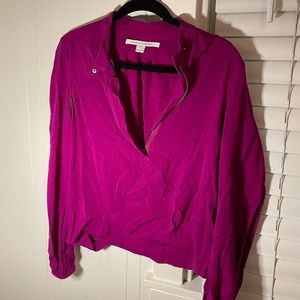 Diane von Furstenberg Magenta Blouse